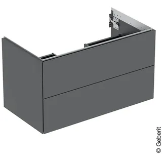 Geberit ONE Waschtischunterschrank, 2 Schubladen, 90cm, lava/lackiert matt