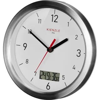 KIENZLE DCF Badezimmeruhr 0,00 silber/weiß