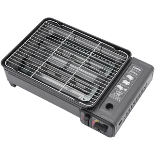 SICHENSH Tragbarer Tischgrill Gas, BBQ Barbecue Grill, Camping Gasgrill Klein mit Grillnetz, Gaskocher Campingkocher, Tragbarer Camping Gas Grillplatte für Campings, Reisen, Trekking