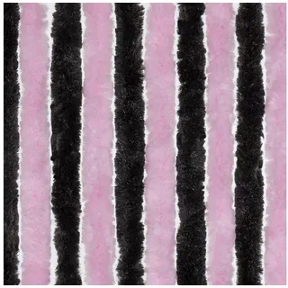 Moritz Türvorhang Flauschvorhang 90 x 220 cm pink schwarz (1 St), Hakenaufhängung, Chenille Vorhänge Camping Türvorhang Wohnwagen Wohnmobil Zubehör