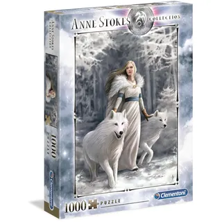 CLEMENTONI 39477 Winter Guardians 1000 Teile, Anne Stokes Collection, herausforderndes Geschicklichkeitsspiel für die Familie, Erwachsenenpuzzle ab 9 Jahren