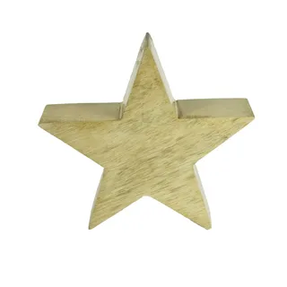 Stern Holz Holzstern Höhe 13 cm Aufsteller Weihnachtsdeko Fensterbank Tisch