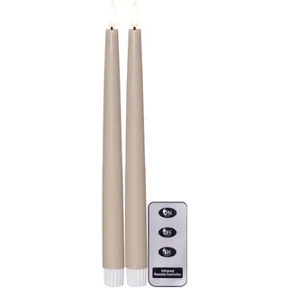 Star Trading Flamme Slim LED-Kerze 28,5 cm beige
