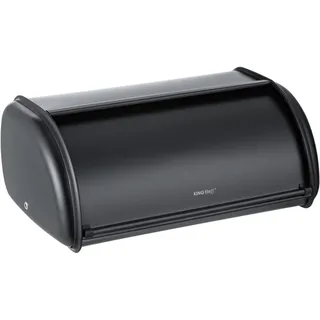 KING HOFF Brotkasten Brotbox Brotbehälter Brotdose (Schwarz, Kleine 36cm x 24cm x 15cm.)
