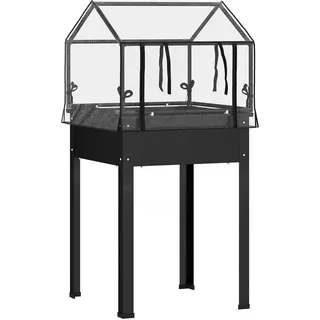 Outsunny Hochbeet 60 x 60 x 120 cm Schwarz