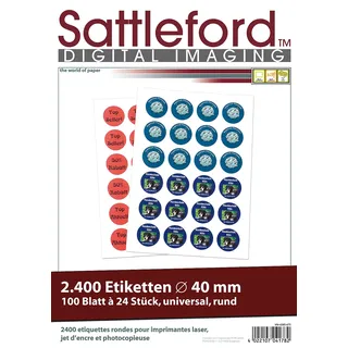 4800 Etiketten rund 40 mm für Laser/Inkjet