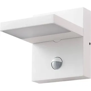 LUCANDE Außenwandleuchte Aluminium 16,1 cm mit Bewegungsmelder weiß