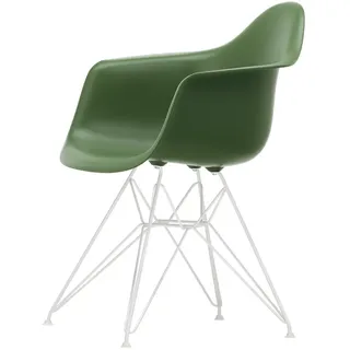Vitra - Eames Plastic Armchair DAR RE, weiß / forest (Filzgleiter weiß)