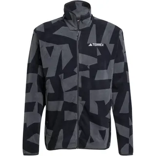 adidas Terrex Multi Printed, Fleecejacke Herren Midlayer, schwarz - M