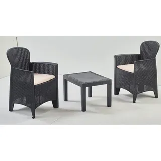 PROGARDEN Gartenset 3-tlg. anthrazit