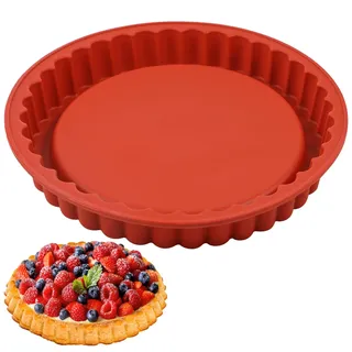 webake Obstkuchenform 26 cm Silikon Tortenboden Backform Obstbodenform