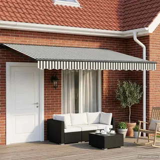 vidaXL Markise 4,5 x 3,5 m anthrazit/weiss