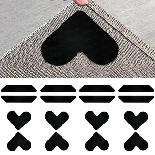 Packung mit 16 Antirutschmatte für Teppich | Wiederverwendbare und Anti Rutsch Teppichunterlage für Laminat- und Holzböden, waschbares Mehrzweck-Teppichband für alle Arten von Teppichen