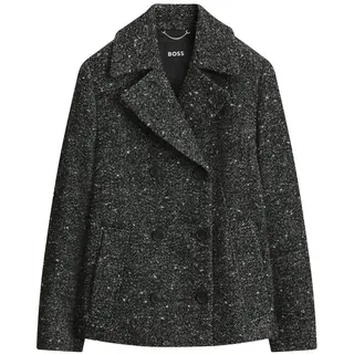 BOSS Kurzmantel Caraza mit Fischgratmuster (1-tlg) bunt|grau XL (42)