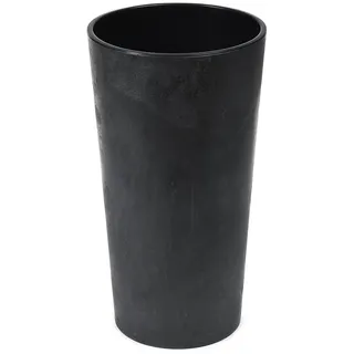Tymar Pflanzsäule, Blumentopf hoch innen, Pflanzkübel,Blumenkübel Gross, Übertopf (Beton Schwarz ; ø 14 cm)
