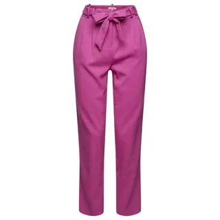 Esprit Paperbag-Hose Chino mit hohem Bund und Gürtel rosa