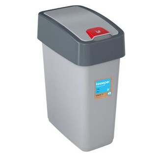 Keeeper Mülleimer Premium Magne, silber, aus Kunststoff, 10 Liter