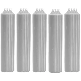 TSB Werk Spitzkerze 25x Stabkerze Tischkerze Wachskerze Durchgefärbt, Tropffrei, Kerze, 180 x 22mm, Set grau