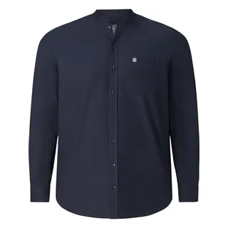 Jan Vanderstorm Herren Stehkragenhemd Kallu | Hemd mit Stehkragen| einfarbig in Leinen-Optik | langärmliges Basic Oberhemd | 100% Baumwolle | Größe L - 7XL - 6XL
