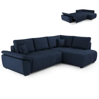 Ecksofa - deep blue - Boxspringfederung - Staukasten - Dauerschläfer