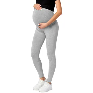 Be Mammy Lange Umstandsleggings aus Baumwolle Leggings für Schwangere Umstands Leggings Schwangerschafts Unterhosen mit Hoher Bund Weich und Elastisch BE20-230 - 4XL