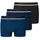 95/5 Shorts Organic Cotton webgummibund blau/schwarz L 3er Pack