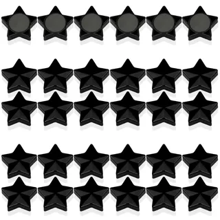 PYJLBX Magnete für Magnettafel,30 Magnet Kühlschrankmagnete Kühlschrank Magnete Mini Magnete Klein Whiteboard Magnete Magneten Starker Halt Tafelmagnete,für Whiteboard,Pinnwand,Küche (Sterne,Schwarz)