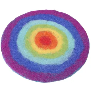Guru-Shop Meditationskissen Filz Stuhlauflage, Boho Sitzkissen,.. bunt