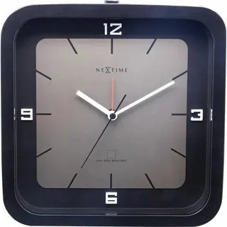 Nextime Quadratische Wanduhr 20,0 cm 5221zw Schwarz