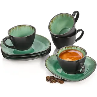sänger Palm Beach Espressotassen Set 8-tlg. grün/schwarz