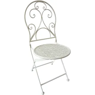 Garden Pleasure 2er Set Metall Klappstuhl Balkon Stuhl Stühle Garten Balkon Vintage Landhaus