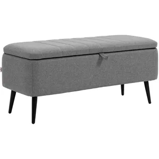 ComfortXL Truhenbank, Grau, Metall, Textil, 40x44x102 cm, Esszimmer, Bänke, Sitzbänke