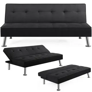 Klappsofa mit Schlaffunktion 3-Sitzer Sofa Couch Gästebett Klappbett Schlafsofa
