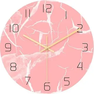 Rosa Acryl-wanduhr, Geeignet Für Wohnzimmer Und Schlafzimmer.