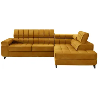 Mirjan24 Eckcouch Textil 6-Sitzer Orange