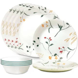 Corelle Vitrelle Signature Wildflower Scatter Geschirrset, 12-teilig