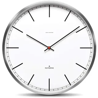 Huygens One Index 35cm Wanduhr aus Edelstahl Funkfernsteuerung Uhrwerk CET