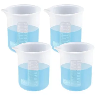 LuxusKollektion Messbecher Silikon Messbecher 150ml 4er Set, Kunststoff, (4-St) weiß