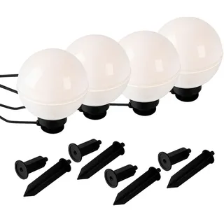 just light. Kugelleuchte Kunststoff 20x51 cm 4er Set weiß