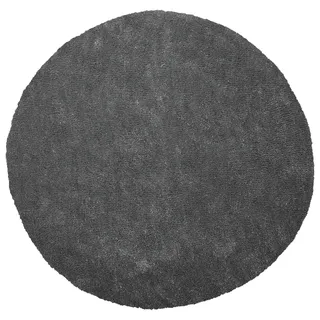 Beliani Demre Zottelteppich 140 x 140 cm Grau/Silber