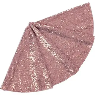 Morbuy Weihnachtsbaumdecke,Glitzernde Weihnachtsbaum Rock Rund, Weihnachtsbaum Weihnachtsdeko, Rund Christbaumdecke für Neujahr Party Zuhause Feier Weihnachten Deko (Rosa,76cm)