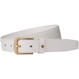 Aigner Gürtel Basic mit S-Schließe Gold 125564, Weiss 85 cm