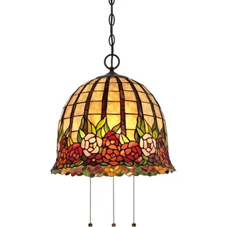 Elstead Lighting Tiffany 3-flg. bronze 60 cm rund