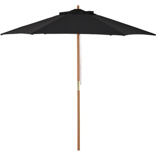 Sonnenschirm 3-Stufig Verstellbar (Farbe: Schwarz)