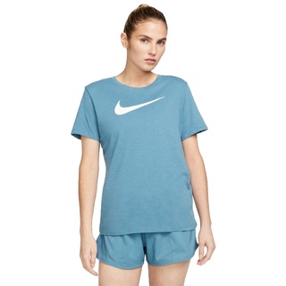 Nike Damen Dri-Fit Swoosh T-Shirt blau
