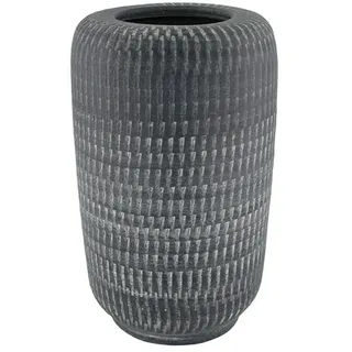 Vase  (Ø x H: 19 x 33 cm, Keramik, Schwarz/Weiß)