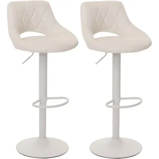 MCW Barhocker N64 2er Set drehbar höhenverstellbar  Weiß