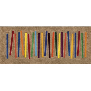 wash+dry Fußmatte, Mixed Stripes 80x200 cm, innen und außen, waschbar, Mehrfarbig