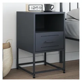 vidaXL Nachtschrank Anthrazit 36 x 39 x 60,5 cm Stahl