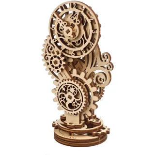 Ugears Steampunk Clock 3D Wooden Puzzle - Mechanische Holzuhr - Modellbausätze für Erwachsene zu Weihnachten und Silvester - Wunderschöne Heimdekoration